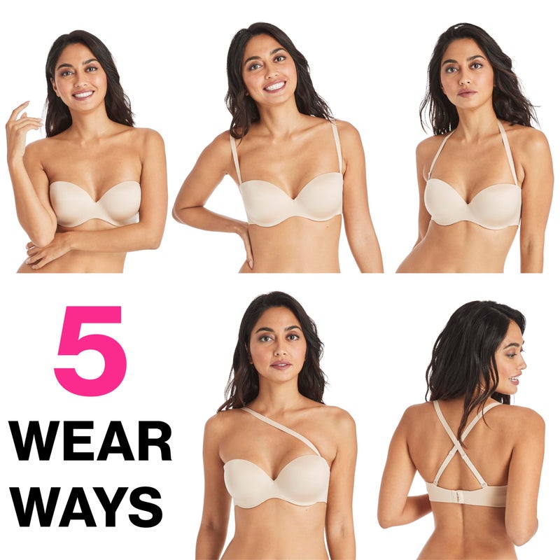 Maidenform Women's Custom Lift Strapless Bra, Black,36B - Image 2