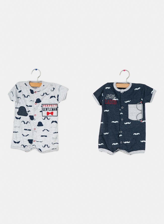 JOCKEY Baby Boy Daddy's little man Printed Summer Cotton Romper