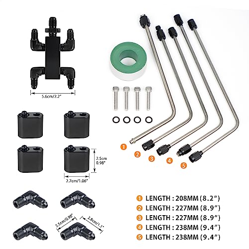 Edicapo LS Coolant Crossover Steam Vent Kit Compatible with LS1 LS2 LS3 LS6 LS7 LS9 LSX Engines Complete Coolant Crossover Steam Tube Kit with Gasket Bypass Cylinder Head Universal Gen 3 Compatible - Image 2