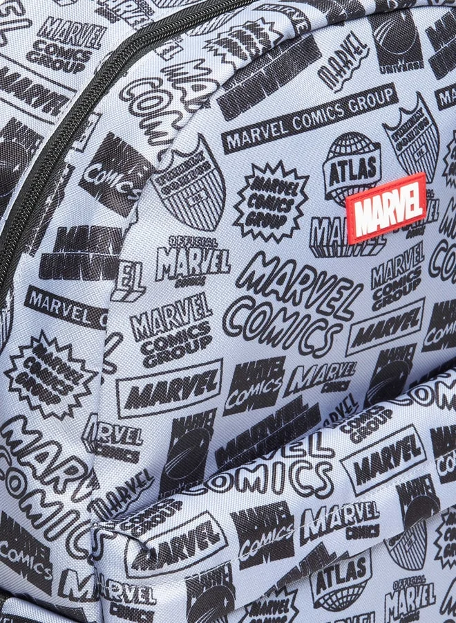 MARVEL Marvel All-Over Print Backpack with Adjustable Shoulder Straps and Pencil Pouch - 48x35x12 cm