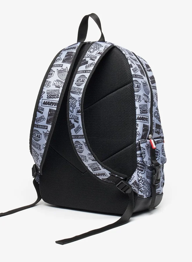 MARVEL Marvel All-Over Print Backpack with Adjustable Shoulder Straps and Pencil Pouch - 48x35x12 cm