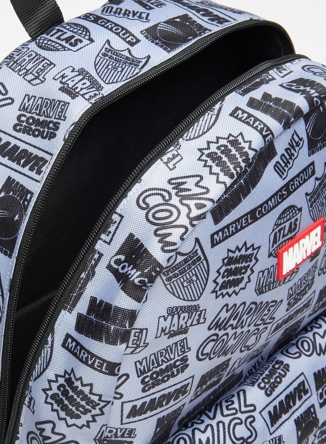 MARVEL Marvel All-Over Print Backpack with Adjustable Shoulder Straps and Pencil Pouch - 48x35x12 cm