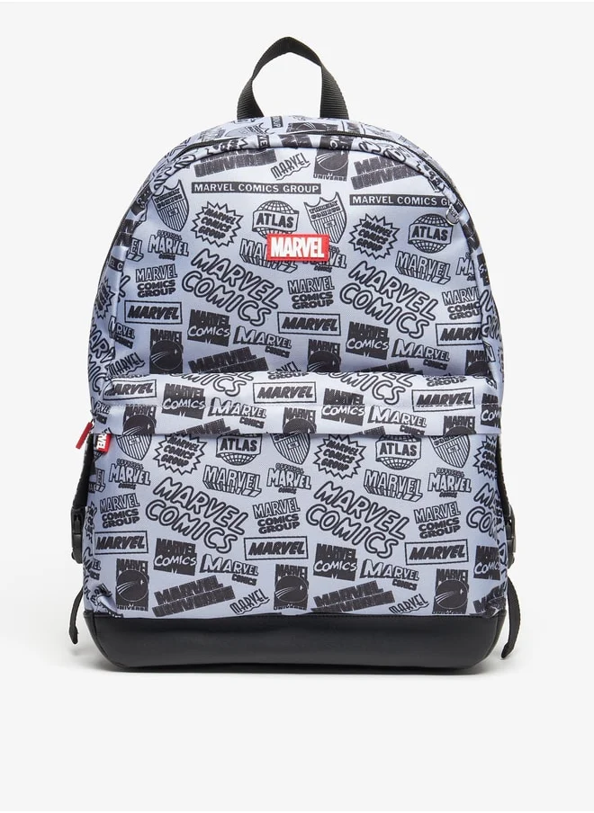 مارفل Marvel All-Over Print Backpack with Adjustable Shoulder Straps and Pencil Pouch - 48x35x12 cm