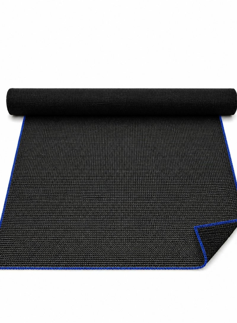 Toshionics Black Shade Net Roll with Blue Edge Trim, HDPE Garden, Greenhouse & Privacy Shade Cloth, Available Size 2 x 100 Meters and 3 x 50 Meters - Image 1