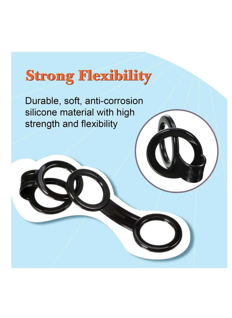Excefore Silicone Snorkel Strap Keeper, Dive Lock Kit, 12 Pcs Dive Universal Plastic Clip, Snorkel Mask Strap Keeper Tube Holder, Attachment Gear Spare Part Accessories  - Image 4