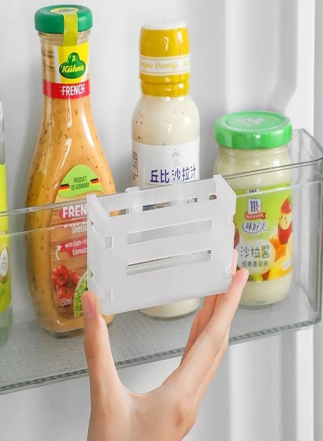 Ueeksry 2PCS Space-Saving Cheese Slice Holder for Fridge Door, Fridge Organizers and Storage, Side Door Clip-on Hanging Retractable Storage Organization Box - Image 1