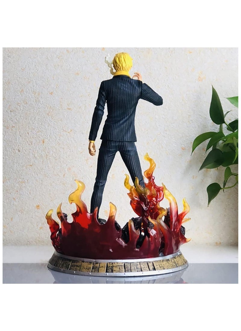 general Black Footed Sanji Vinsmoke Sanji Black Suit and Diable Jumble Luminous One Piece Figure GK Anime Model Surrounding Model Figure - Image 3