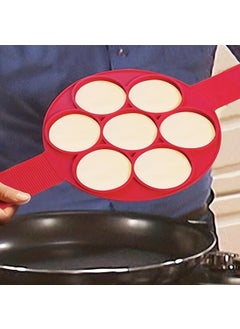 Silicone Egg Fryer Kitchen Mold Set Red