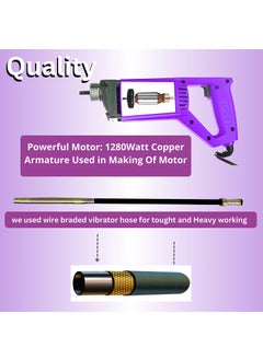 ICYLIFE ICYLIFE 1280WATT Concrete Vibratoriron Machine With 2 Mtr Needle Electric Concrete Vibrator 13300rpm  - Image 3