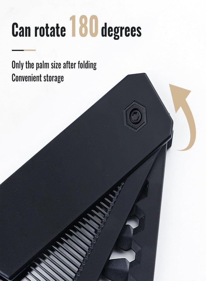 Pmeixcy Protable Folding Pocket Comb for Men, 2 in 1 Hair Comb - Fine Tooth Comb, Styling for Everyday Grooming & Combing Hair, Beards and Mustaches (Black) - Image 5