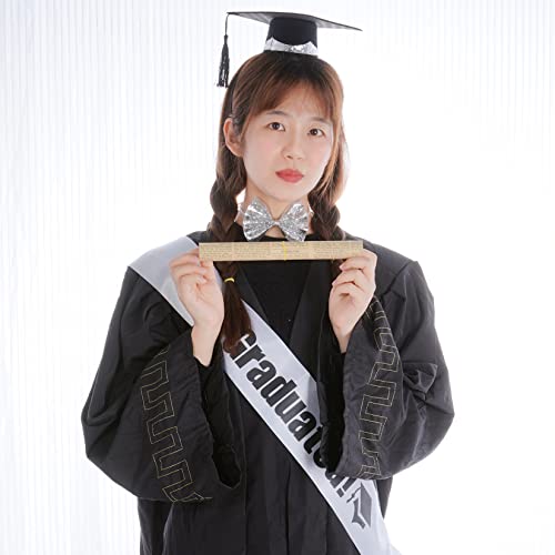 Tongcloud 5pcs 70 Inch Unisex Graduation Stole Sash Adult Plain Graduation Honor Satin Stole for Men Women (White) - Image 5