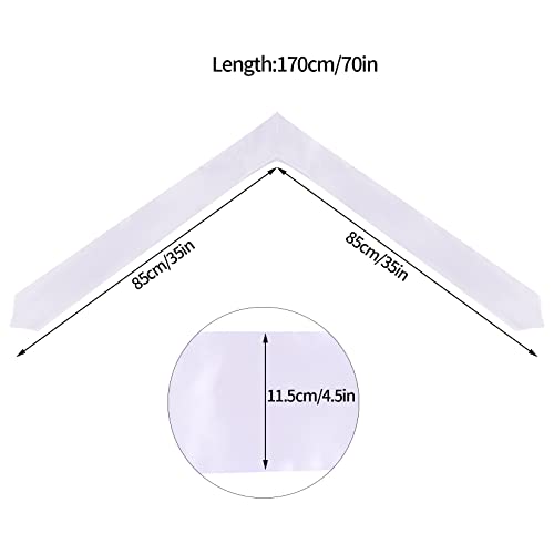 Tongcloud 5pcs 70 Inch Unisex Graduation Stole Sash Adult Plain Graduation Honor Satin Stole for Men Women (White) - Image 2