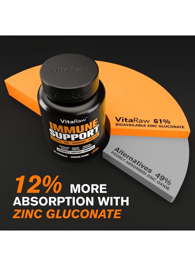 VitaRaw ????? Immune Support Vitamins Elderberry With Zinc Vitamin C And Garlic For Adults Sambucus Black Elderberry Capsules & Echinacea Immunity Renewal Complex Powerful 10 In 1 Immune Defense - Image 4