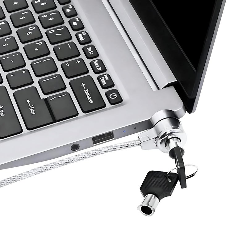 Storite 2M Security Lock for ThinkPad Laptops | Durable Alloy Cable with Key Lock System and 2 Keys | Anti-Theft Protection, Silver - Image 4