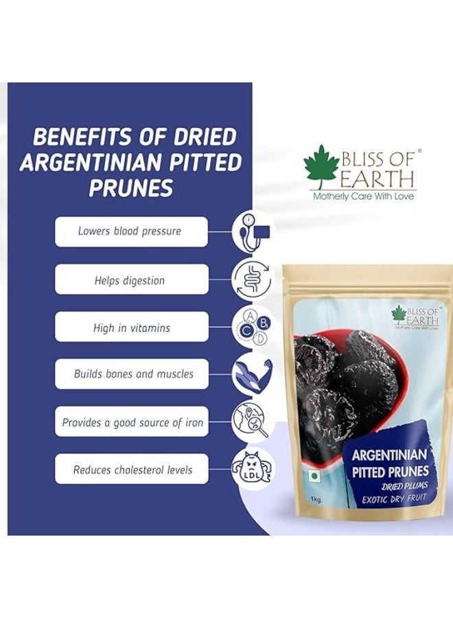 BLISS OF EARTH Argentinian Pitted Prunes 200g Dried Plums - Image 3