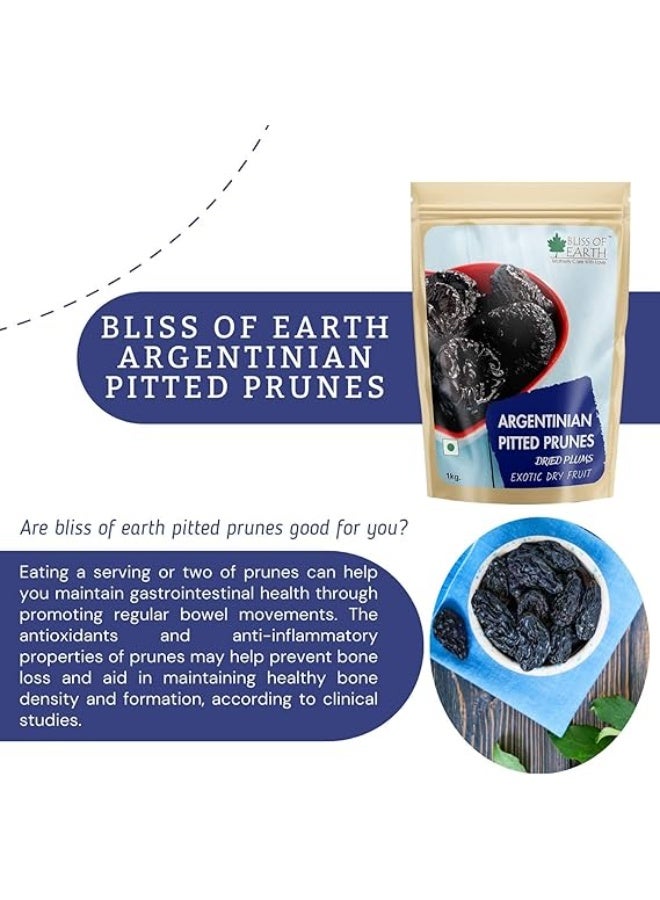 BLISS OF EARTH Argentinian Pitted Prunes 200g Dried Plums - Image 2