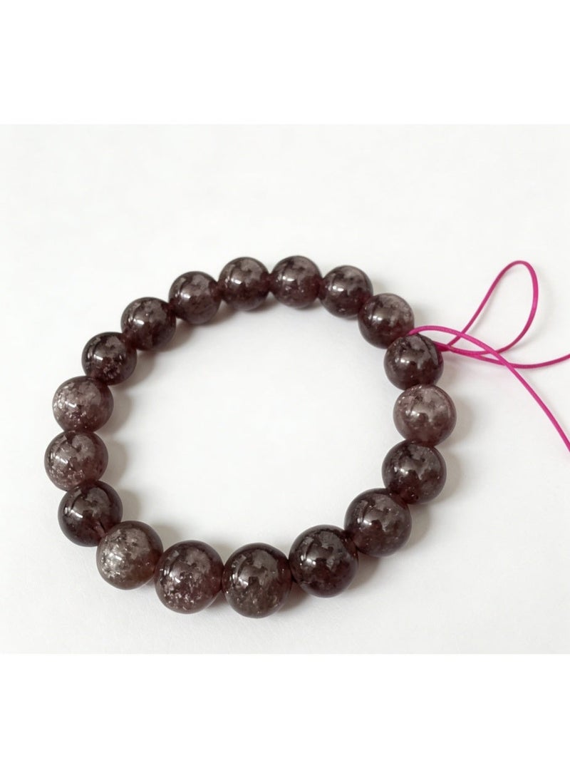 Treehut Strawberry Quartz Bracelet For Men Women Natural Healing Pink Stone Energy Beaded Bracelets - Image 1