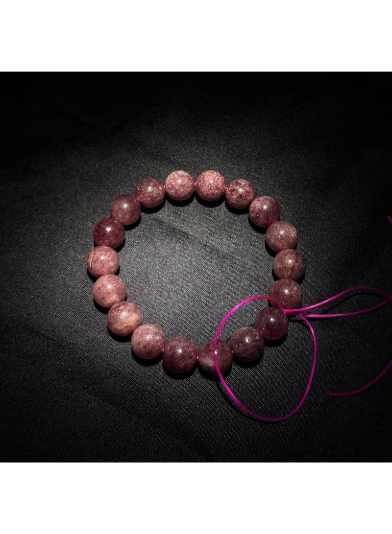 Treehut Strawberry Quartz Bracelet For Men Women Natural Healing Pink Stone Energy Beaded Bracelets - Image 2