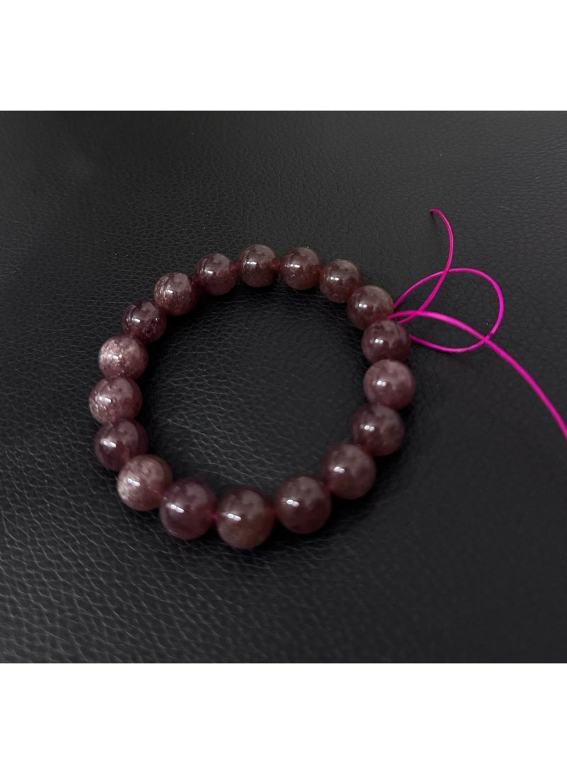 Treehut Strawberry Quartz Bracelet For Men Women Natural Healing Pink Stone Energy Beaded Bracelets - Image 3