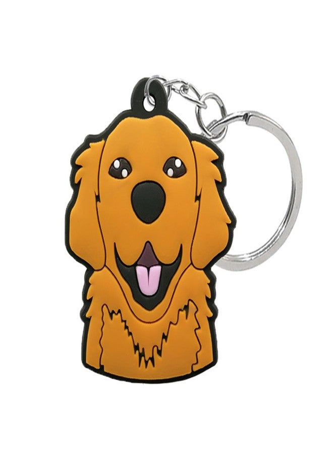 POYAMUSE Silicone Dog Pet Keychain - A Dog Lover's Tribute - Puppy Memorial Keyring-golden - Image 1