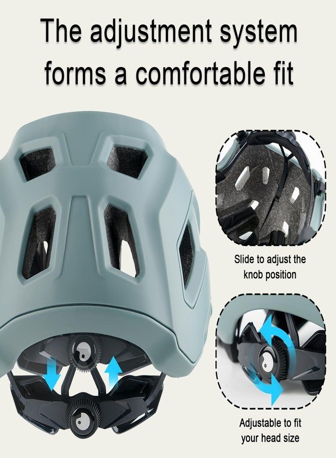 OUWOR Bike Helmet for Adult & Youth, Lightweight MTB Helmet with Adjustable Visor for Mountain/Road Cycling, 2 Sizes for Men Women Boys Girls (Foggy Teal) - Image 3