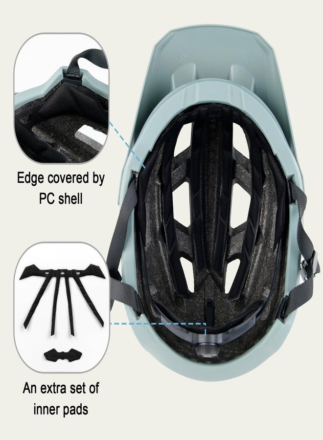 OUWOR Bike Helmet for Adult & Youth, Lightweight MTB Helmet with Adjustable Visor for Mountain/Road Cycling, 2 Sizes for Men Women Boys Girls (Foggy Teal) - Image 5