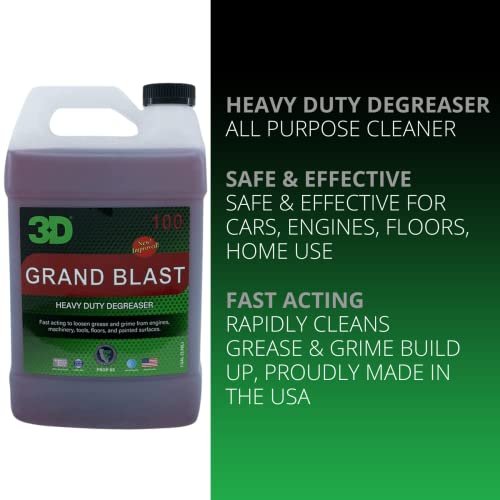 3D منظف محركات 3D جراند بلاست ثلاثي الأبعاد – منظف بيئي ثقيل للآلات، العجلات، العوادم والمزيد – سريع المفعول، غير ملون – صنع في الولايات المتحدة الأمريكية – 1 جالون - Image 3
