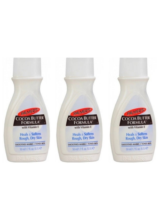 PALMER'S - Palmer's Cocoa Butter Formula Vitamin E Heals Softens Rough Dry Skin 1.7 oz Body Lotion Travel Size (Pack of 3) - Image 1