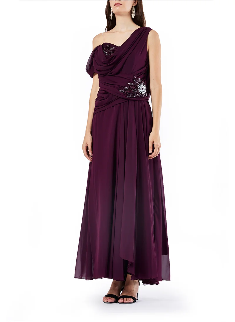 امري Asymmetrical Draped Dress