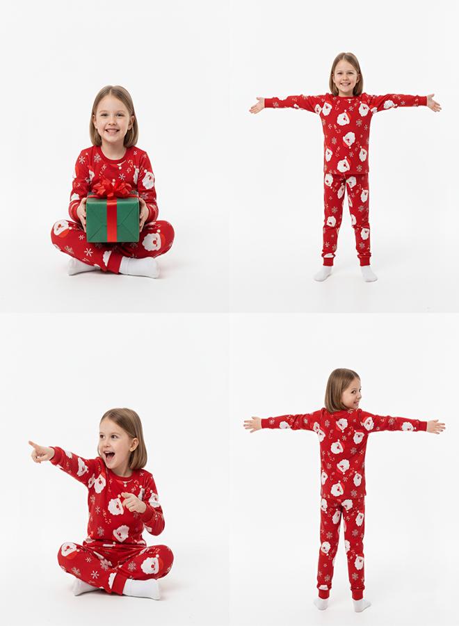 babyqlo Santa Face Glow Pajama Set for Kids - Image 5