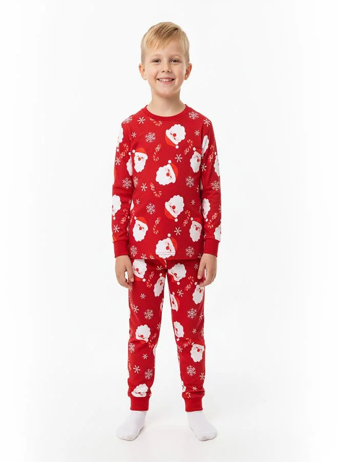 babyqlo Santa Face Glow Pajama Set for Kids