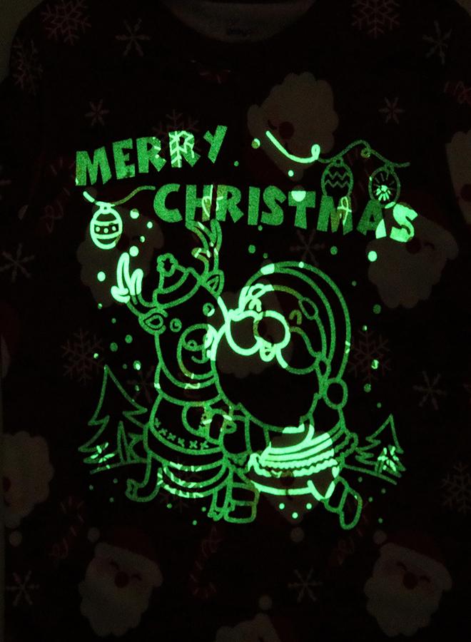 babyqlo Santa Face Glow Pajama Set for Kids - Image 3