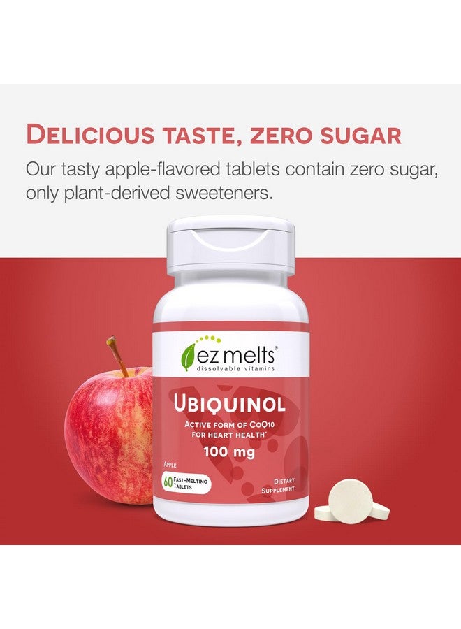 EZ Melts Dissolvable Ubiquinol 100mg, Active Form of CoQ10, Heart Health Supplements for Men & Women, Sugar-Free, 2-Month Supply - Image 5