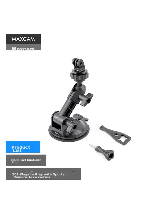 Maxcam/Maisikamu, Suitable For Gopro Ace Pro 2/Gopro 13/12/11/9 Action Cameras, Car Nano Rubber Suction Cup, Glass Fixing, Car Mount Accessory - Image 3
