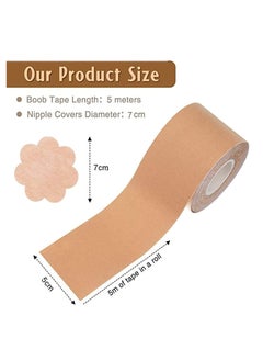 Generic Body Lift Tape Adhesive Pushup Tape Body Lifter Breathable Body Lifting Tape Sports Tape with Body Petals Disposable Adhesive Bra for Large and Women Dresses or Clothes  - Image 5