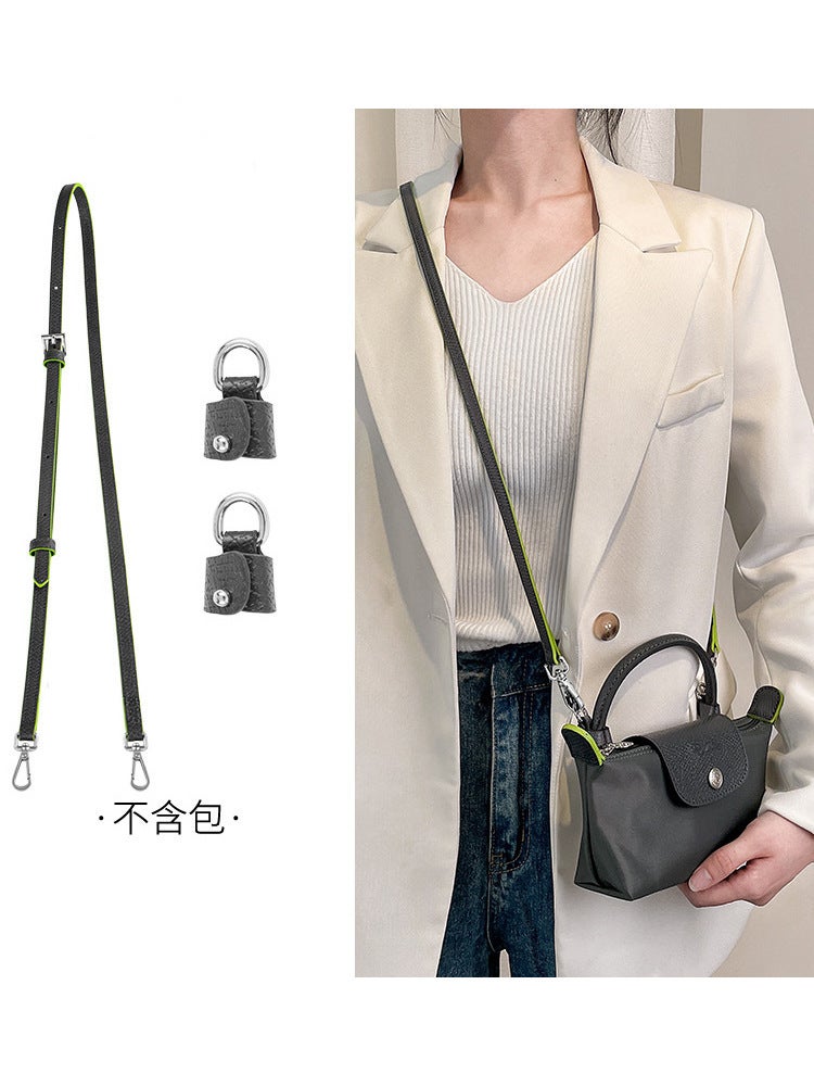 Longxiang Mini Dumpling Bag Shoulder Strap, No Punching, Crossbody Adjustable Mini Replacement Bag Strap Accessories, Cowhide Strap - Image 2