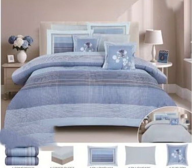 Brides Summer double bedsheet set, 8 pieces, 100% cotton, made from the finest pure cotton, size 230*250 - Image 2
