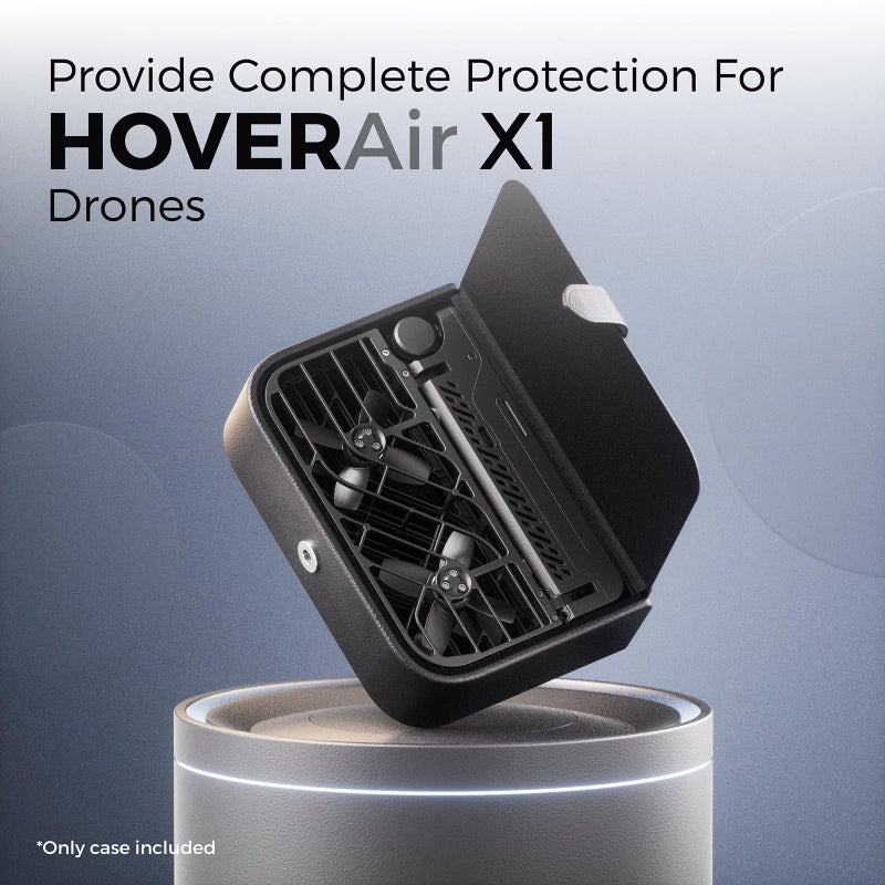 HOVERAir Black Portable Case 105g Specifically Designed X1 Drone, 5.39"Ã—3.82"Ã—1.57" Pocket-Sized, Made of Stylish PU Material, with Waterproof, Dustproof and Shockproof Features - Image 5
