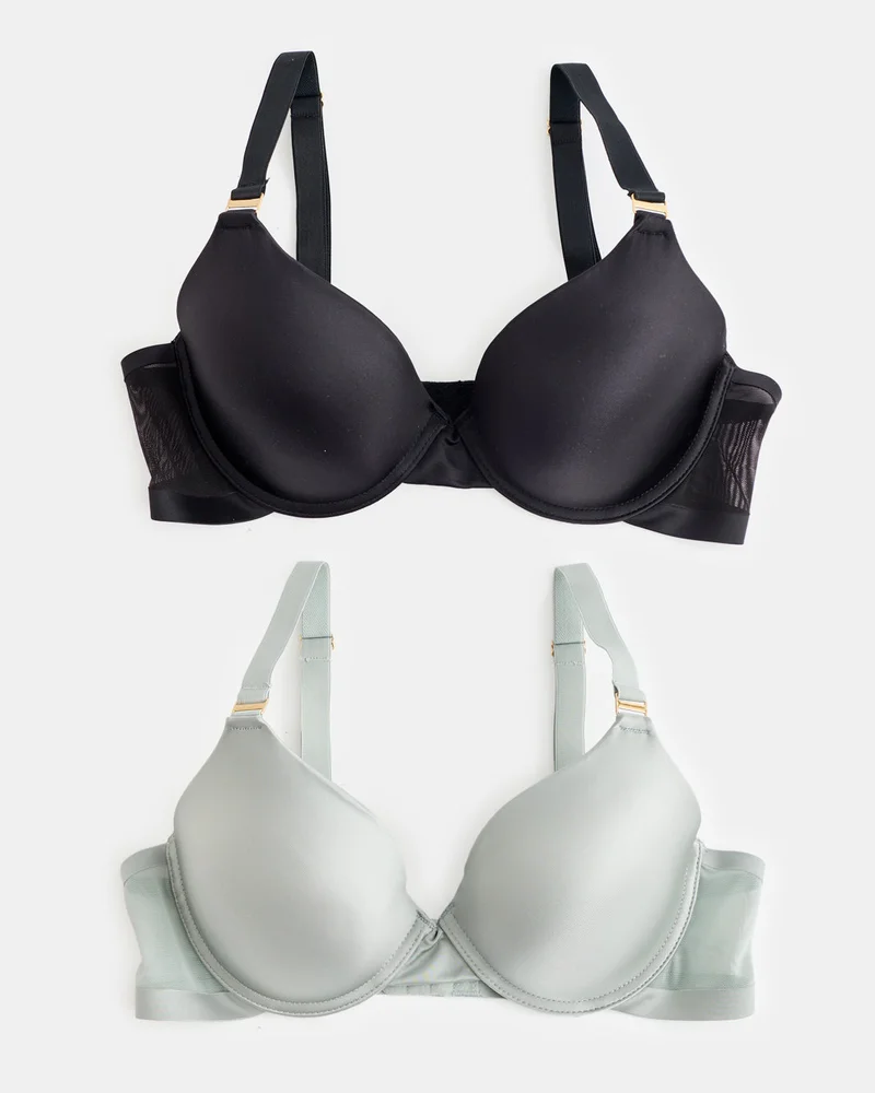 REDTAG Women Assorted 2-Pack Lux Microfiber Push-Up Bras