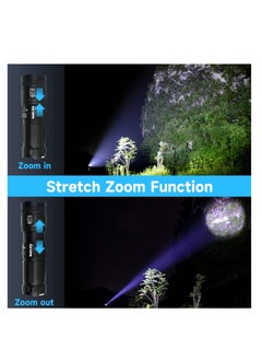 ZLH HITY 120000 Lumens Rechargeable Tactical Flashlight with COB Work Light - Super Bright, High-Powered Handheld LED Light for Emergencies, Camping, and Hiking  - Image 3