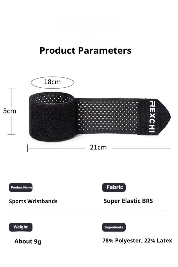 REXCHI ‌Summer Sports Wrist Wrap - Breathable Compression Support for Men & Women, Anti-Sprain Fitness Wristband for Cycling, Gym, Tennis - Thin & Lightweight Joint Stabilizer (1 Pair) - Image 5