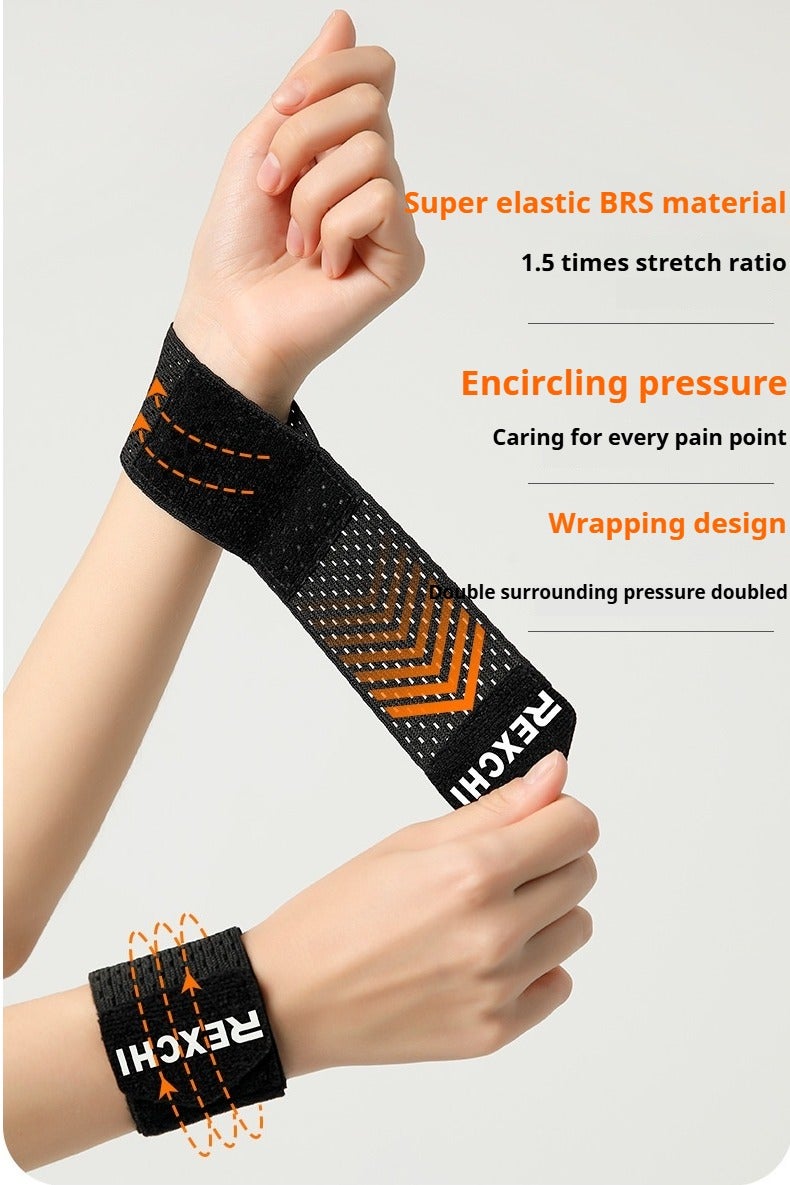 REXCHI ‌Summer Sports Wrist Wrap - Breathable Compression Support for Men & Women, Anti-Sprain Fitness Wristband for Cycling, Gym, Tennis - Thin & Lightweight Joint Stabilizer (1 Pair) - Image 2