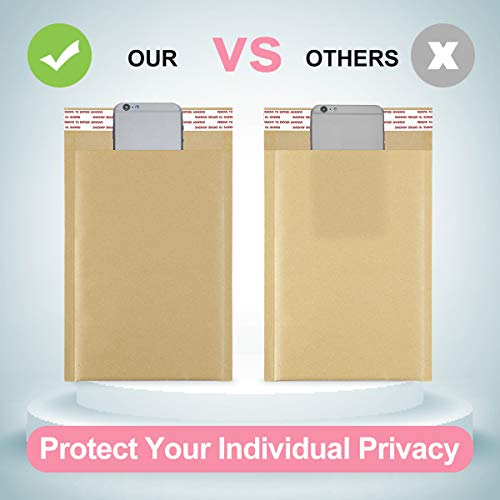 UCGOU Natural Kraft Bubble Mailers 10.5x16 Inch 25 Pack Usable Size 10.5x15 Brown Padded Envelopes #5 Large Packages Self Sealing Tear Resistant Boutique Bulk Shipping Bag for Clothes Book and More - Image 3
