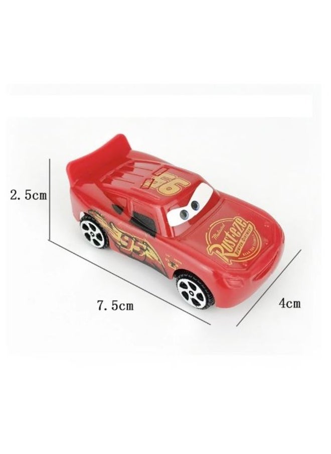 Toy Box - Disney Pixar Cars 4Pcs Models Lightning McQueen Mater Kids Movie 1:55 Plastic Mini Vehicle Action Figure Pull Back Car Toys Gift - Image 1