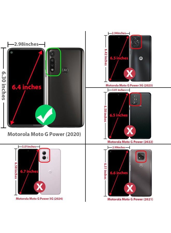 TJ's Phone Case Compatible with Motorola Moto G Power (2020), with [Tempered Glass Screen Protector] Impact Resistant Metal Ring Magnetic Support Heavy Duty Protector Cover (Teal) - Image 2