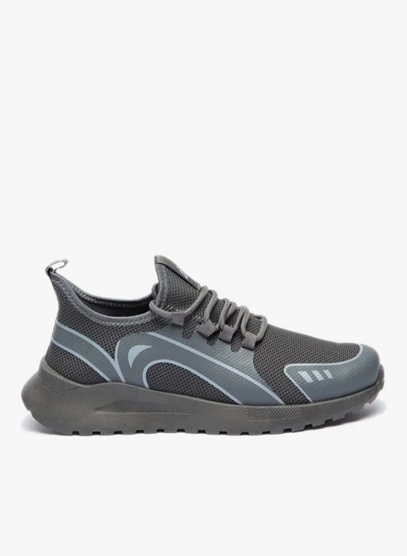 Panelled Walking Lace-Up Shoes
