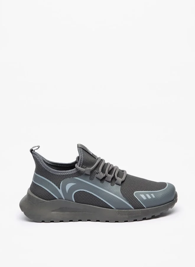 Oaklan by Shoexpress Panelled Walking Lace-Up Shoes