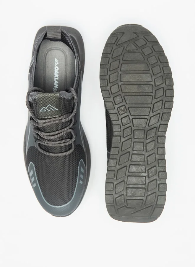 Oaklan by Shoexpress Panelled Walking Lace-Up Shoes
