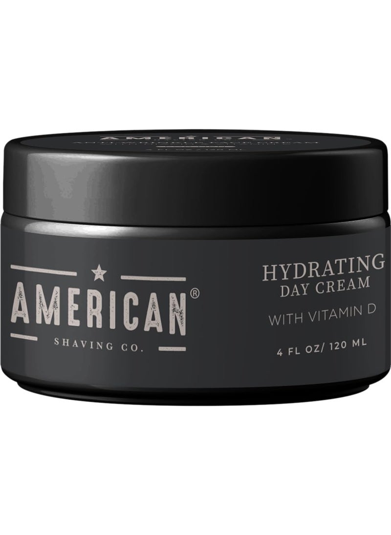 American Shaving Co. - American Shaving Co.Hydrating Day Cream w/Vitamin D For Men,4 Oz Bottle,Made in USA,Quick Absorption,Quality Potent Ingredients,Non-GMO,GMP Certified Facility,Cruelty-Free Products - Image 1