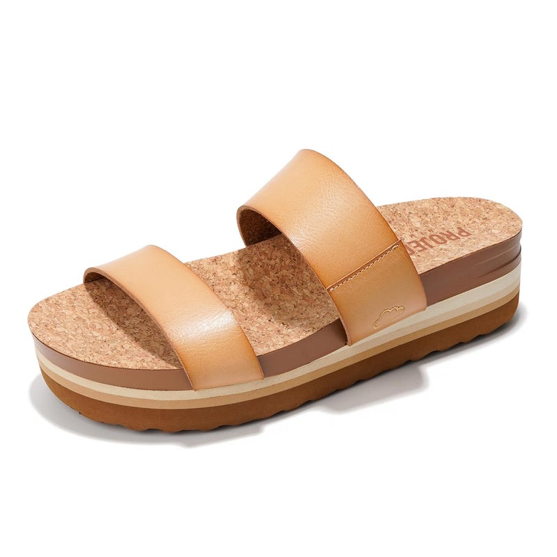 Project Cloud Womens Sandals - Premium Cork Insole Insole Shoes for Women Lightweight and Non Slip Beach Sandals for Women 2026 (Riptide, NTRL, 7.5) - Image 1